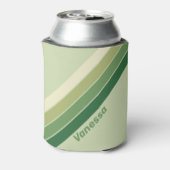 Retro Moss Rainbow Stripes with Name 缶クーラー (缶裏面)