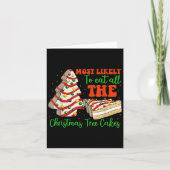 Retro Most Likely To Eat All The Christmas Tree Ca カード (正面)
