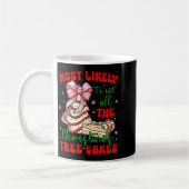 Retro Most Likely To Eat All The Christmas Tree Ca コーヒーマグカップ (左)