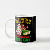 Retro Most Likely To Eat All The Christmas Tree Ca コーヒーマグカップ (左)