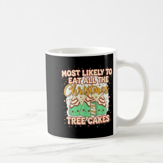 Retro Most Likely To Eat All The Christmas Tree Ca コーヒーマグカップ (右)