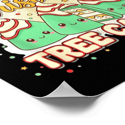 Retro Most Likely To Eat All The Christmas Tree Ca ポスター (角)