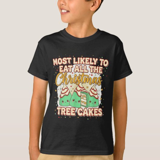 Retro Most Likely To Eat All The Christmas Tree Ca Tシャツ (正面)