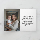 Retro Mother's Day Photo Greeting Card カード (内部)