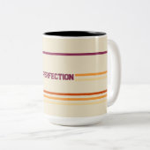 Retro Motivation Coffee Mug – Progress Not Perfect ツートーンマグカップ (正面右)