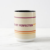 Retro Motivation Coffee Mug – Progress Not Perfect ツートーンマグカップ (中央)