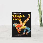 Retro Motivation Quote How To With Your Fears Funn カード (正面)