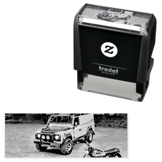 Retro motorcycle gift セルフインキングスタンプ (インサイチュ)