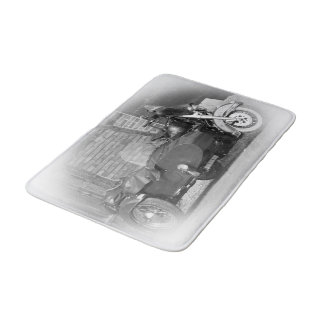 retro motorcycle sidecar bath mat バスマット