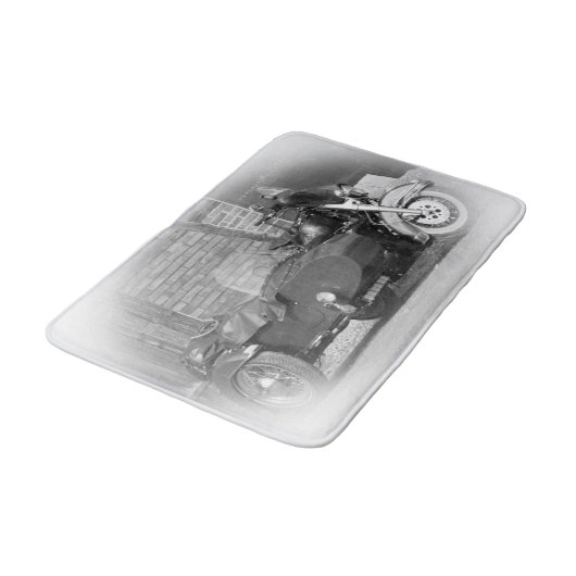 retro motorcycle sidecar bath mat バスマット (アングル)