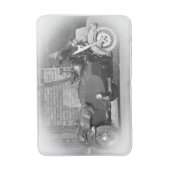 retro motorcycle sidecar bath mat バスマット (正面縦)