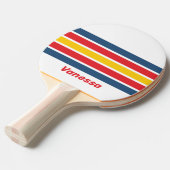 Retro Mountain Across Striping with Name 卓球ラケット (正面アングル)