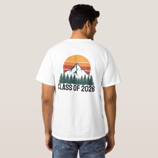 Retro Mountain Adventure Peak Tシャツ (裏面フル)