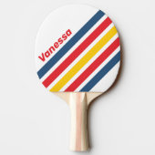 Retro Mountain Angled Striping with Name 卓球ラケット (裏面)