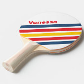 Retro Mountain Angled Striping with Name 卓球ラケット (正面アングル)