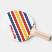 Retro Mountain Angled Striping with Name 卓球ラケット (横)