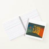 Retro Mountain Biker Heartbeat ノートブック (内部)