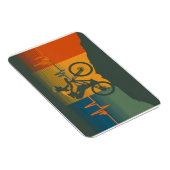 Retro Mountain Biker Heartbeat マグネット (右側)