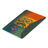 Retro Mountain Biker Heartbeat マグネット (左側)