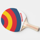 Retro Mountain Circle Stripe with Name 卓球ラケット (横)