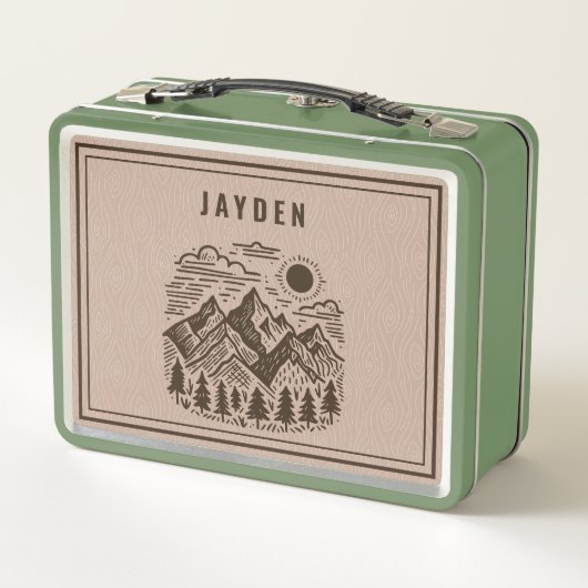 Retro Mountain Custom  メタルランチボックス (裏面)