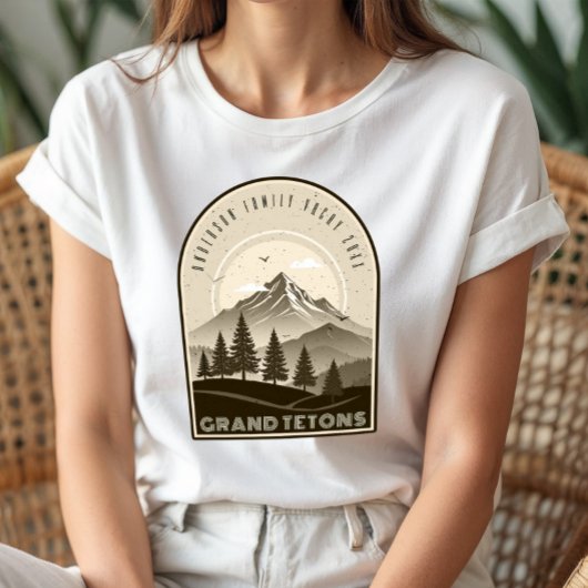 Retro Mountain Family Vacation Brown ID1136 トライブレンドTシャツ