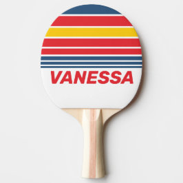 Retro Mountain Horizon Striping with Name 卓球ラケット