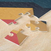 Retro Mountain Landscape Jigsaw Puzzle | VinPuzzle ジグソーパズル (側面)