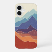 Retro Mountain Layers iPhone 16ケース (裏面)