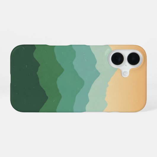 Retro Mountain Layers iPhone 16ケース (裏面横)