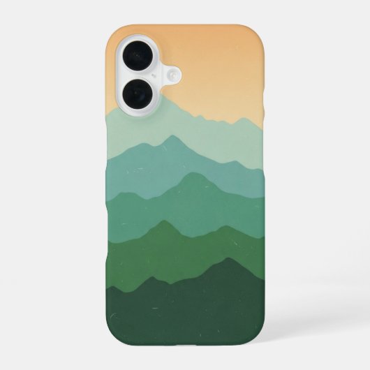 Retro Mountain Layers iPhone 16ケース (裏面)