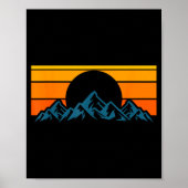 Retro Mountain Silhouette ポスター (正面)