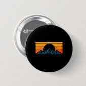 Retro Mountain Silhouette 缶バッジ (正面&裏面)