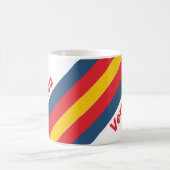 Retro Mountain Stripes with Name コーヒーマグカップ (中央)