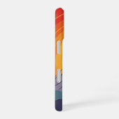 Retro Mountain Sunset iPhone 16ケース (右側面)