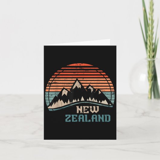 Retro Mountains New Zealand  カード (正面)