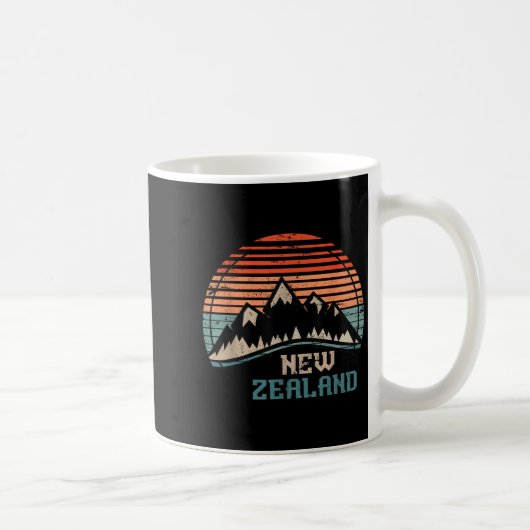 Retro Mountains New Zealand  コーヒーマグカップ (右)