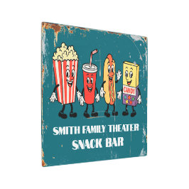 Retro Movie Theater Snack Bar Metal Wall Art メタルプリント