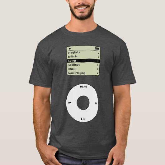 Retro MP3 Player Pod Musicech Costume friends retr Tシャツ (正面)