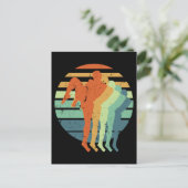 Retro Muay Thai Boxing Sports Kickboxing Boxer Fan ポストカード (スタンド正面)