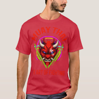 Retro Muay Thai Oni Demon Thai Boxing Tシャツ