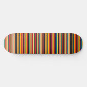 Retro Multicolour Stripe Modern Skateboard Deck スケートボード (横)