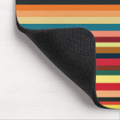 Retro Multicoloured Stripe Modern Mouse Pad マウスパッド (コーナー)