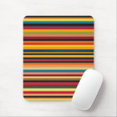 Retro Multicoloured Stripe Modern Mouse Pad マウスパッド (マウス)