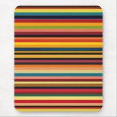 Retro Multicoloured Stripe Modern Mouse Pad  マウスパッド (正面)