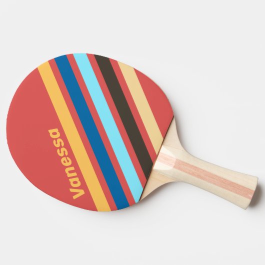 Retro Murmur Angled Striping with Name 卓球ラケット (横)
