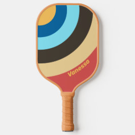 Retro Murmur Circle Stripe with Name ピックルボールラケット