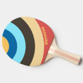 Retro Murmur Circle Stripe with Name 卓球ラケット (横)