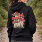 Retro Mushroom Cluster Art - Women’s Zip-Up Hoodie パーカ