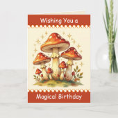 Retro Mushrooms | Vintage Birthday カード (正面)
